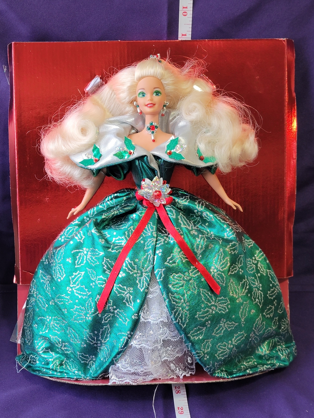 Vintage Barbie Happy Holidays 1995 Special Edition Emerald Dress Mattel